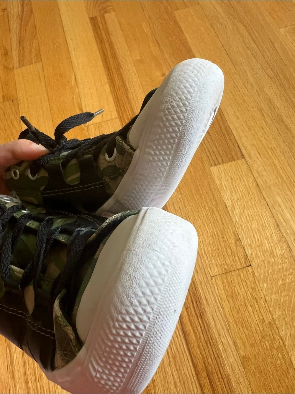 Converse Kids Camouflage High-Top Sneakers - Green/Black/Tan size 2